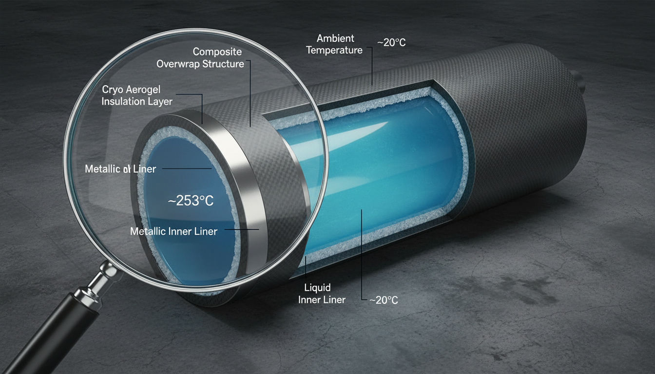 Cryogenic Pipeline Cross-Section with Aerogel Insulation Layers